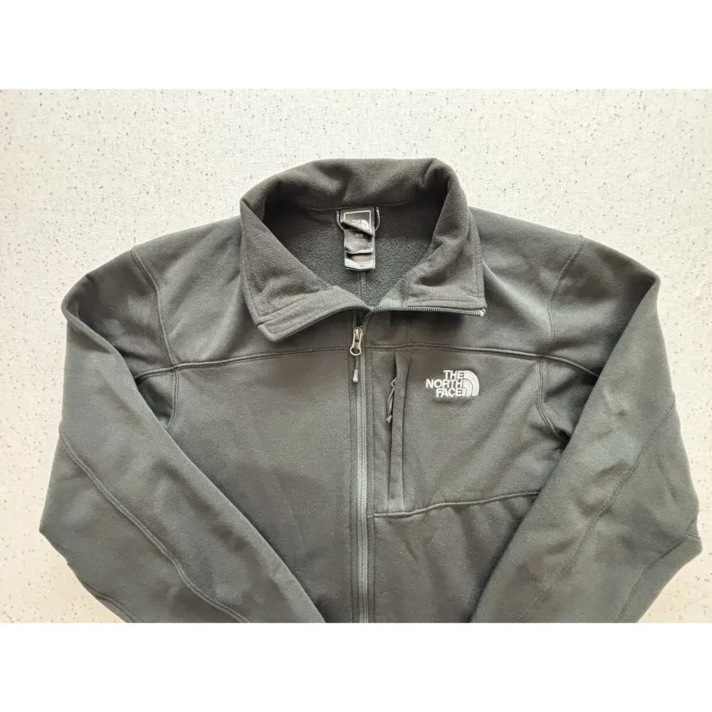 The North Face Ridgewall Softshell Jacket Mens Medium M Black Full Zip Fleece